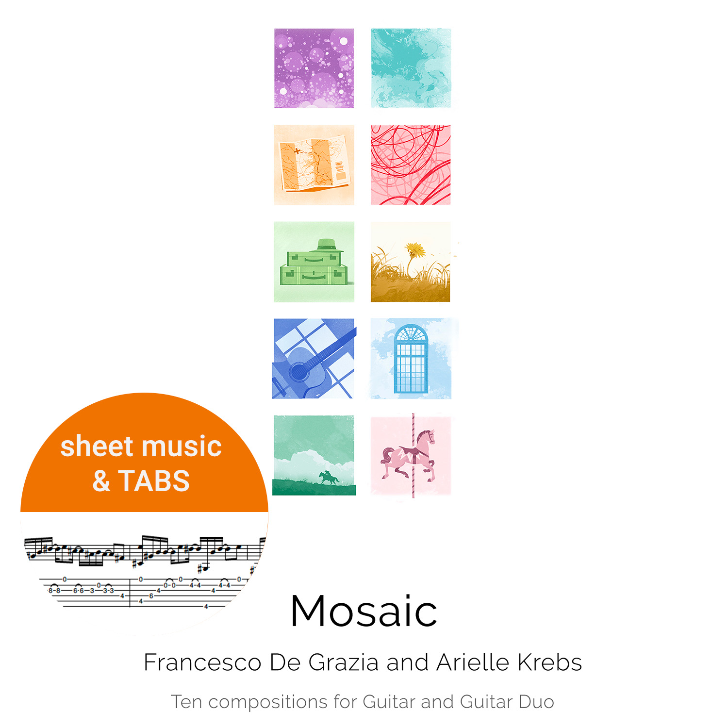 MOSAIC – 10 Guitar Scores for Solo &amp; Duo (Digital Sheet Music Download